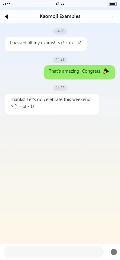 (´• ω •`) | cute-smile-with-cheeks-2 | Friends celebrating exam results Usage Example Image